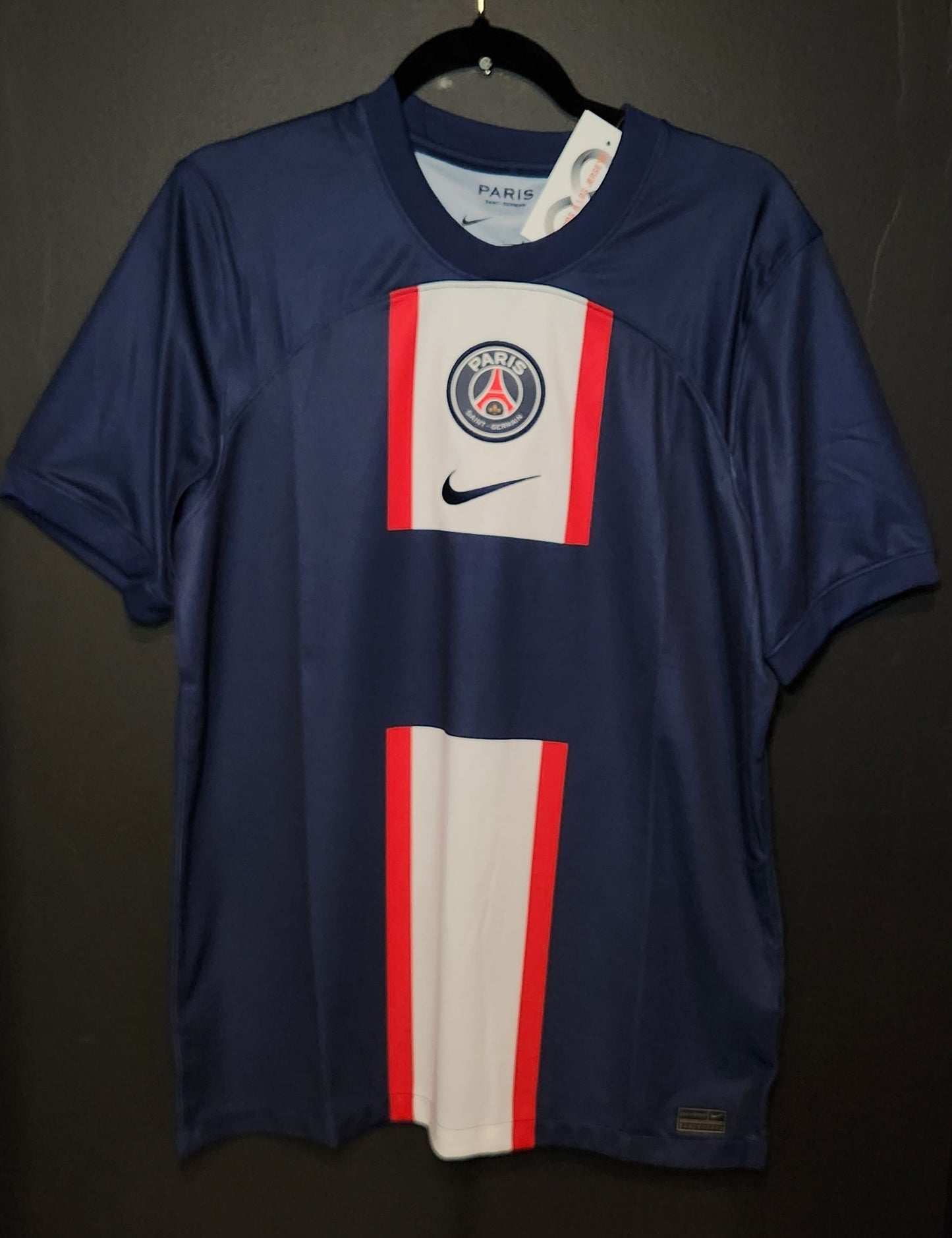 2022-23 Paris Saint-Germain F.C. Home Jersey / Large / New