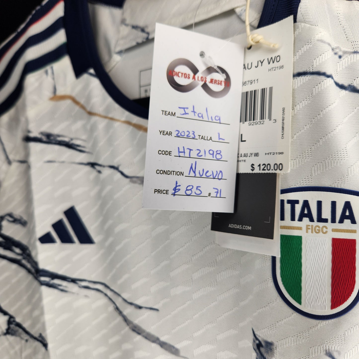 2023 Italy Away Jersey / Large / New