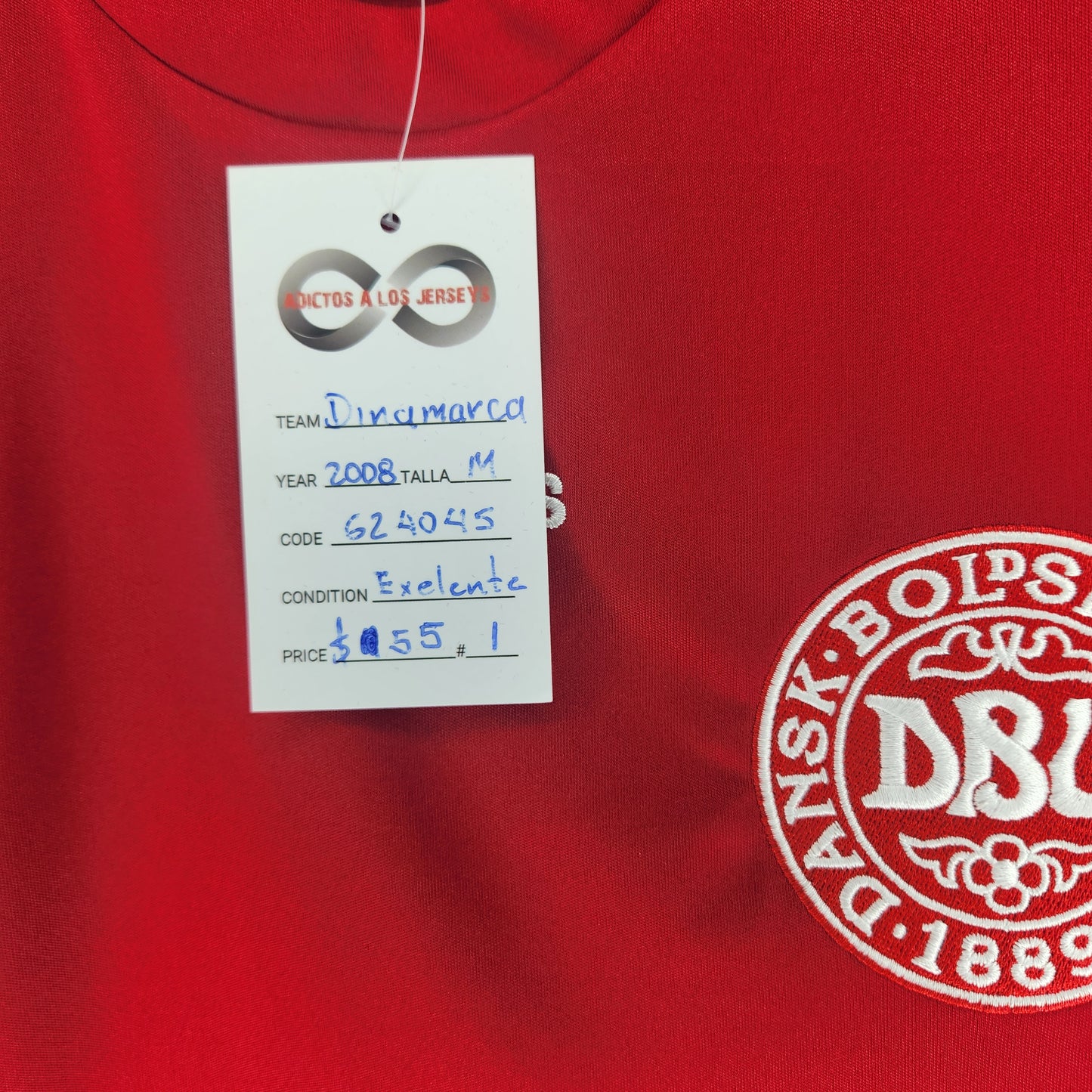 2008 Denmark Home Jersey / Medium / Excellent