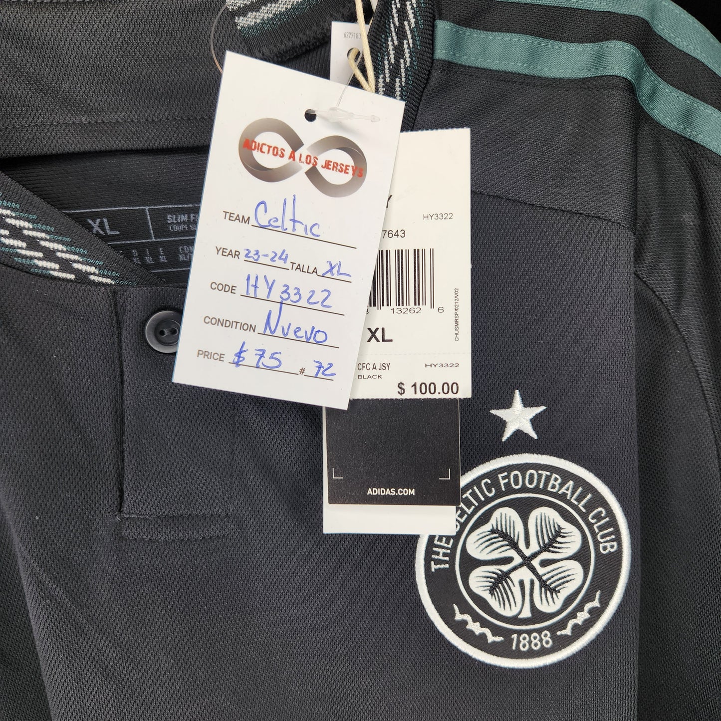 2023-24 Celtic F.C. Away Jersey / X-Large / New