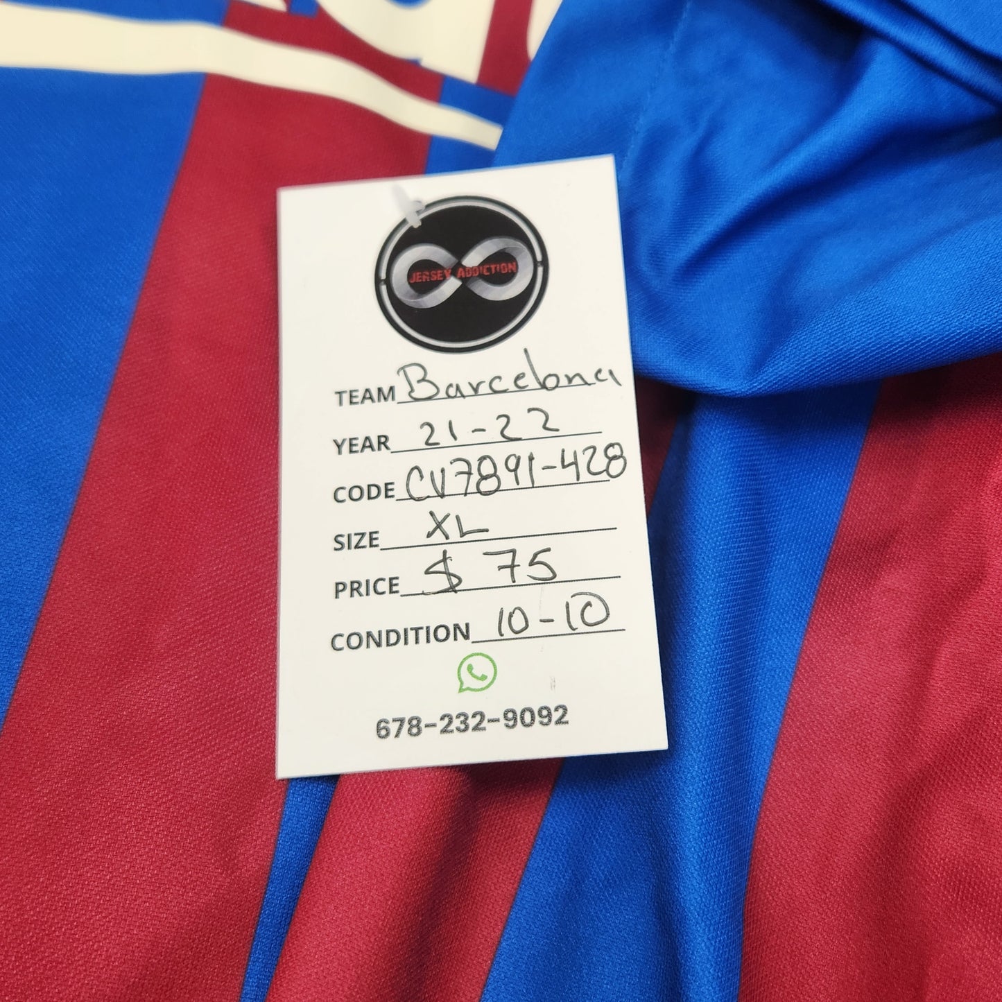 20221-22 Barcelona Home Jersey / X-Large / 10/10