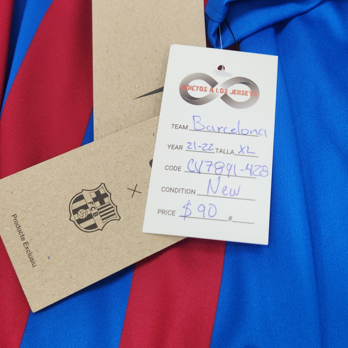 2021-22 Barcelona Home Jersey / X-Large / New