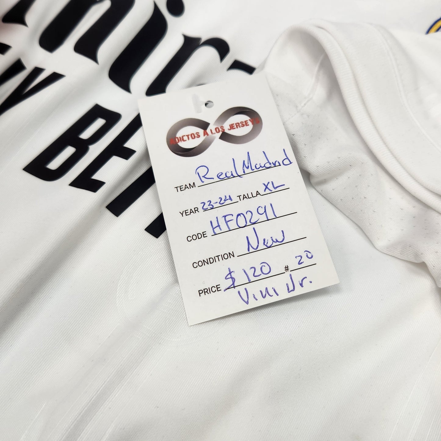 2023-24 Real Madrid Vini Jr. 20 Home Jersey / X-Large / New