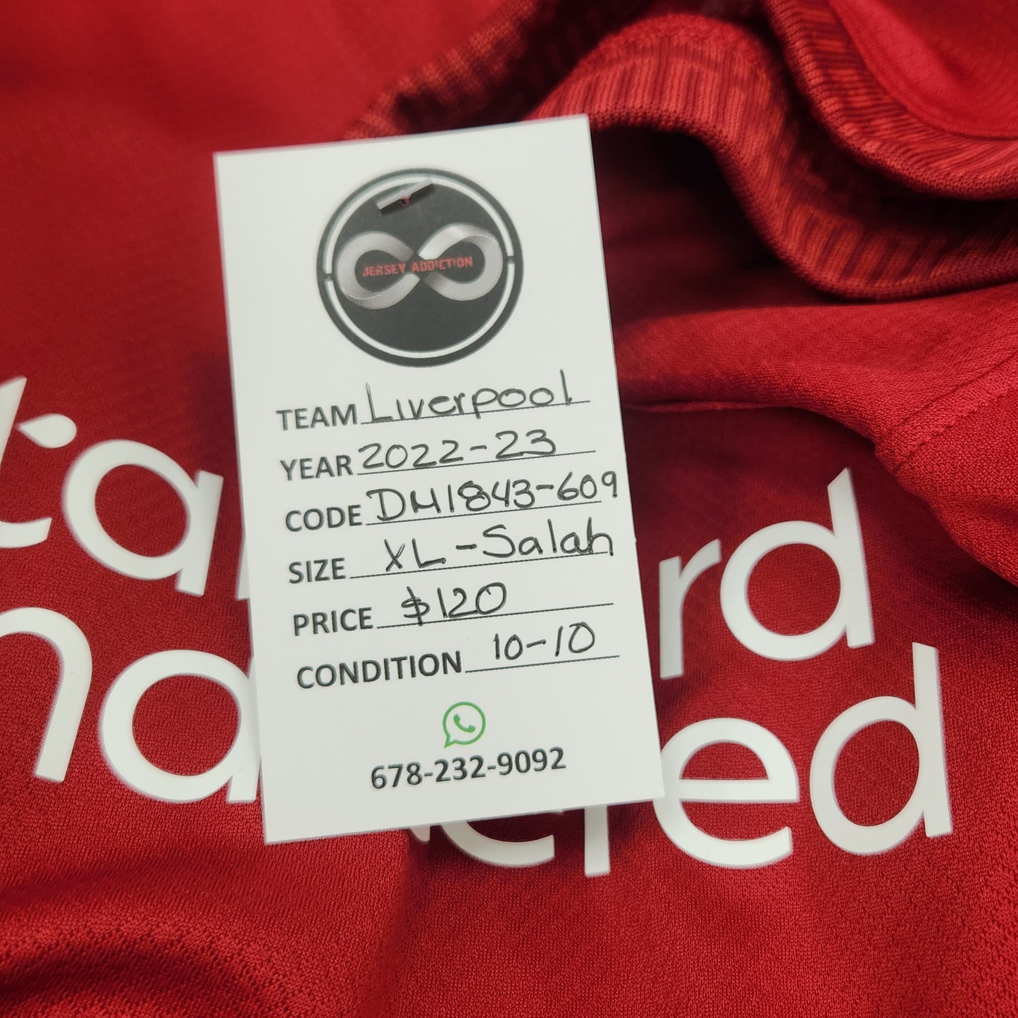 2022-23 Liverpool FC M.Salah 11 Home Jersey / X-Large / 10/10