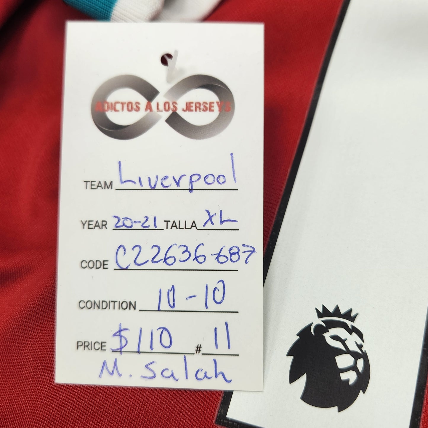 2020-21 Liverpool FC M.Salah 11 Home Jersery / X-Large / 10/10