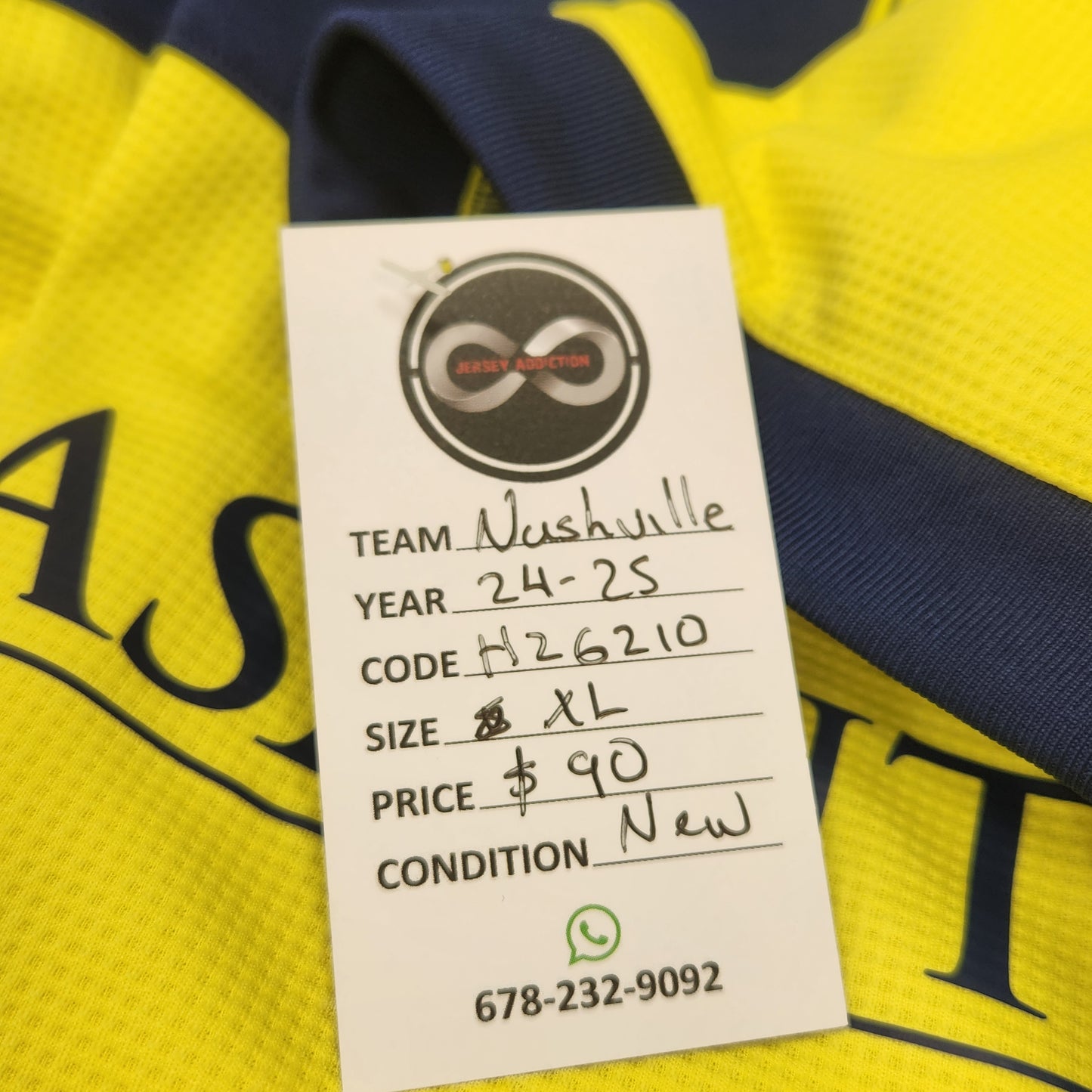 2024-25 Nashville FC Home Jersey / X-Large / New
