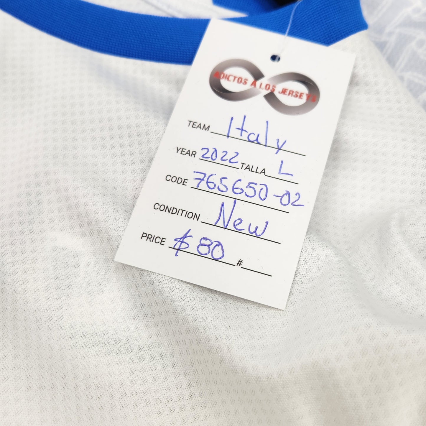 2022 Italy Away Jersey / Large / New