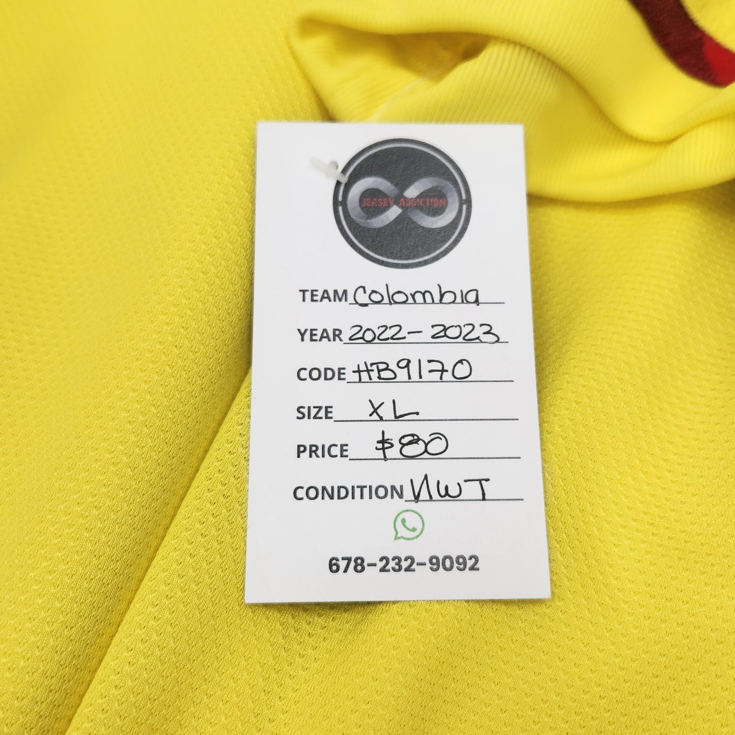 2022-23 Colombia Home Jersey / X-Large / New