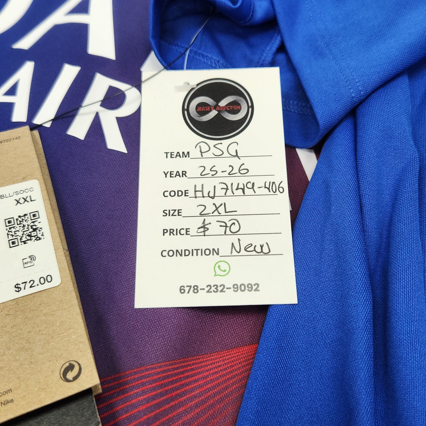 2025-26 Paris Saint-Germain Pre-Match Jersey / 2X-Large / New