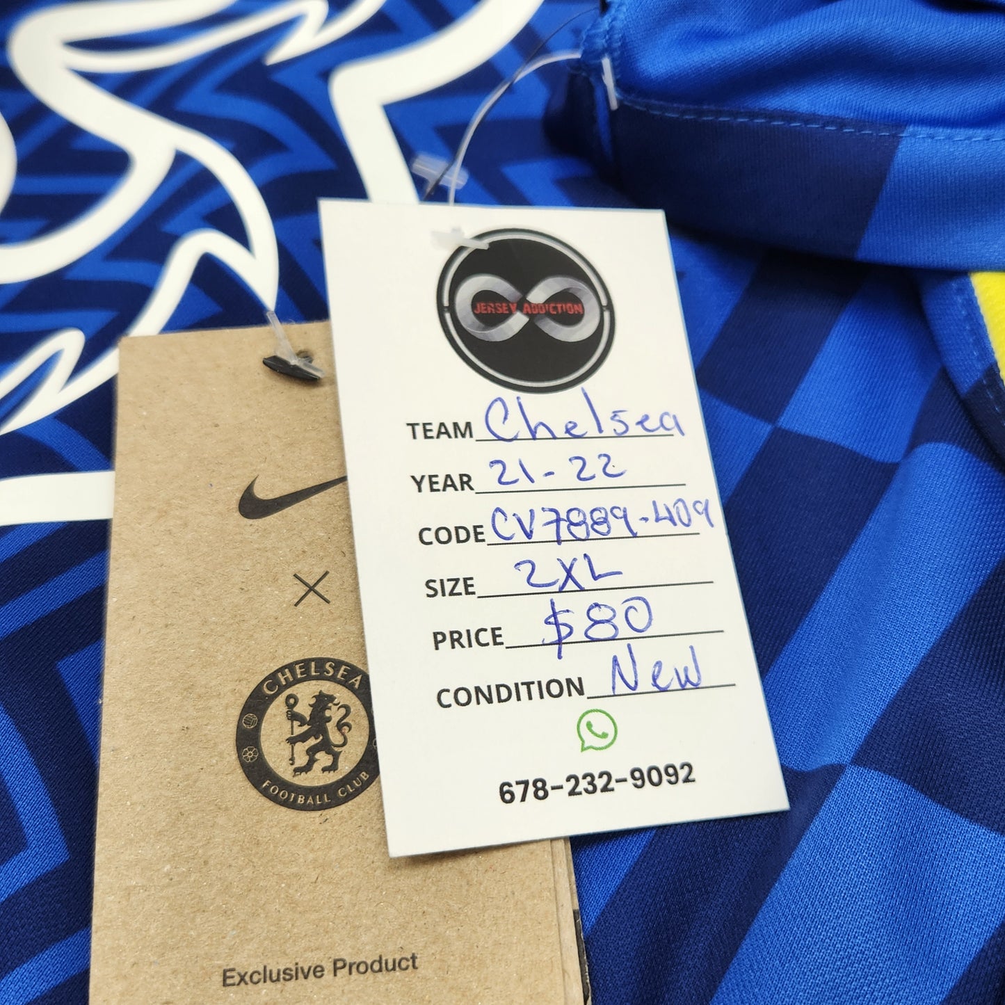 2021-22 Chelsea FC Home Jersey / 2X-Large / New