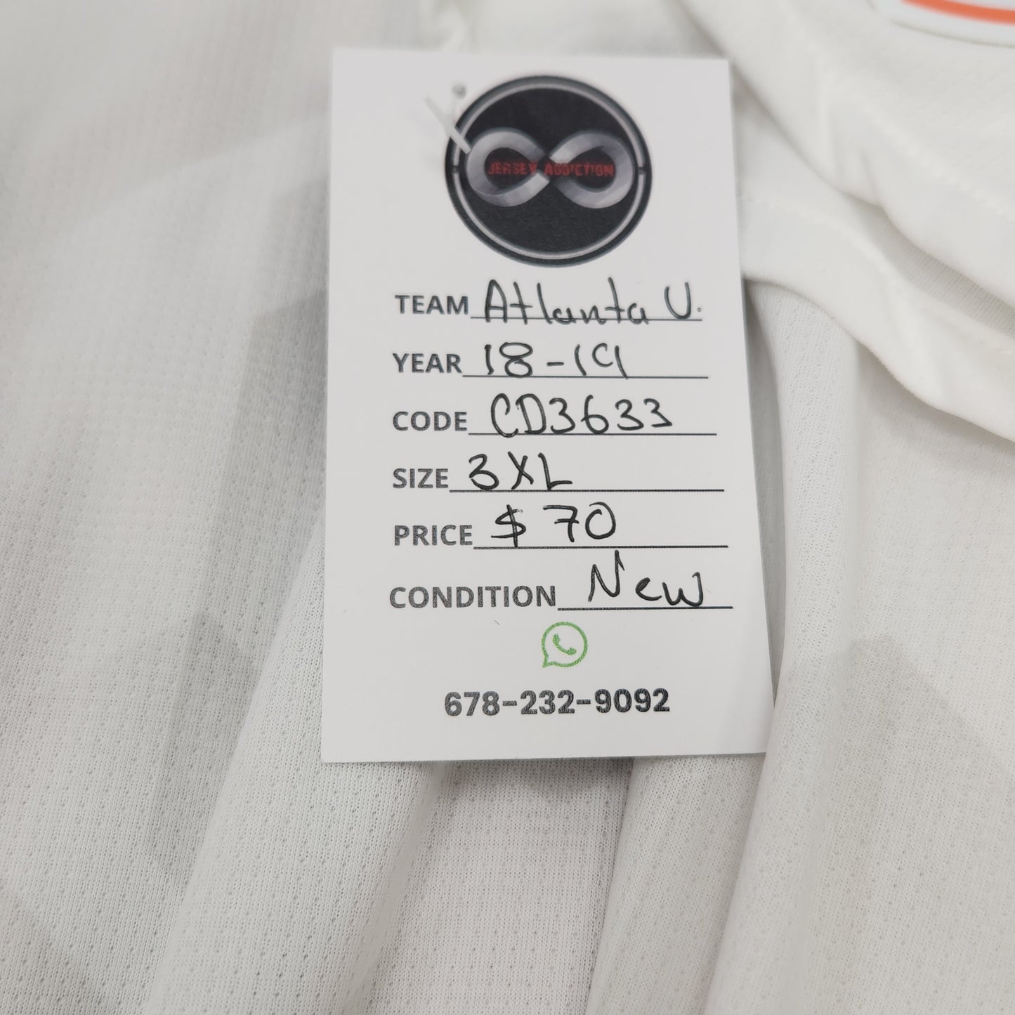 2018-19 Atlanta United Away Jersey / 3X-Large / New