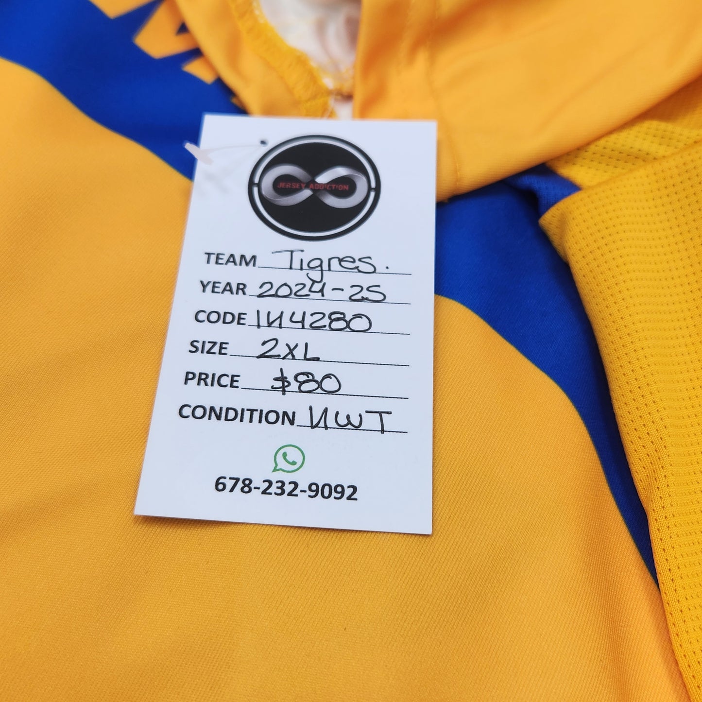 2024-25 Tigres UANL Home Jersey / 2X-Large / New