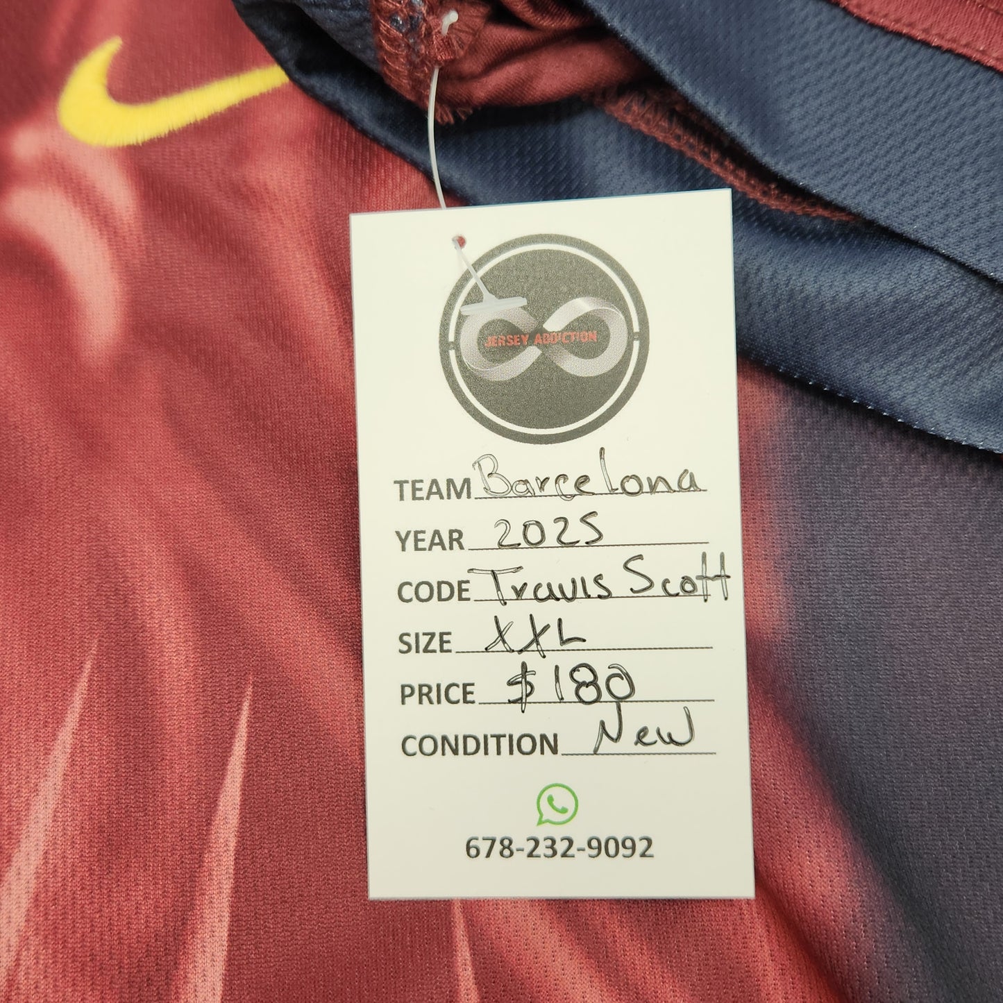 2025 FC Barcelona Travis Scott Jersey / 2X-Large / New