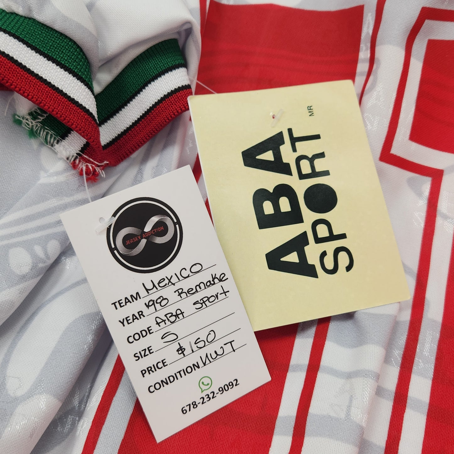 1998 Mexico Blanco 11 Remake Jersey / Small / New