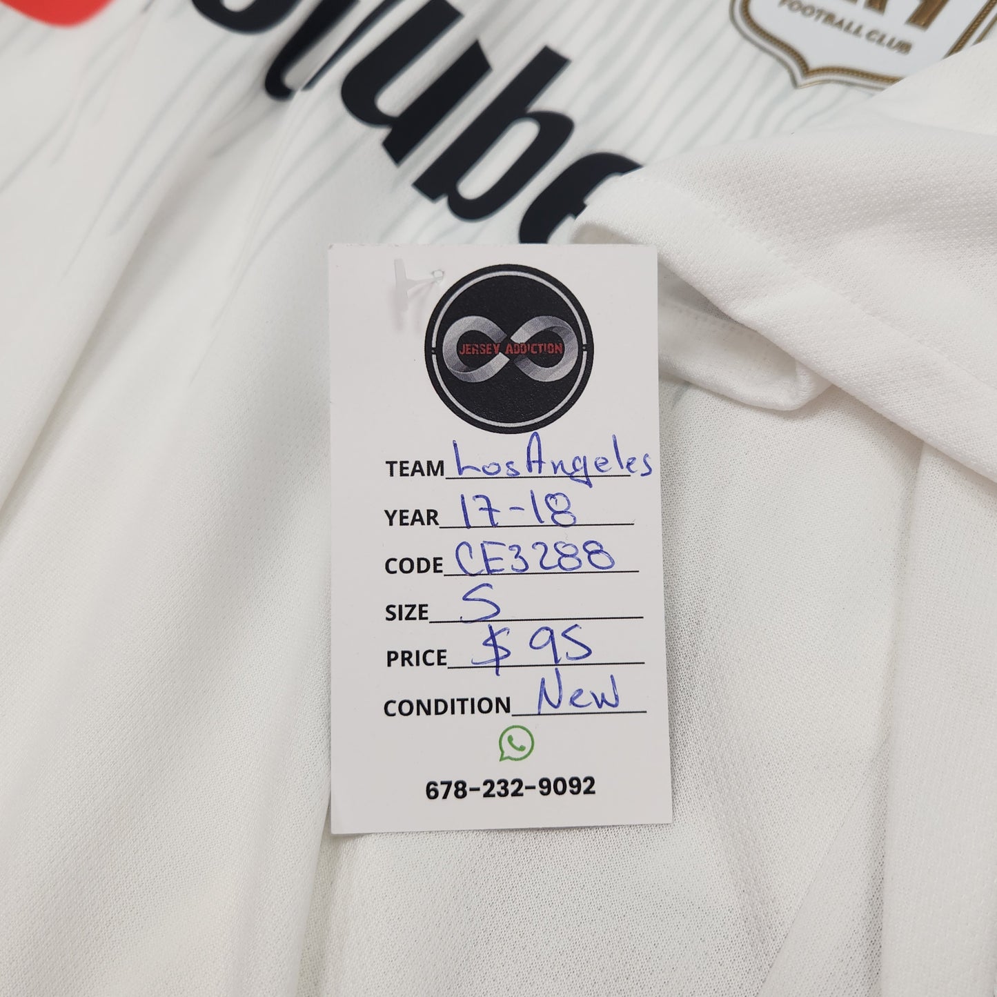 2017-18 Los Angeles FC Away Jersey / Small / New