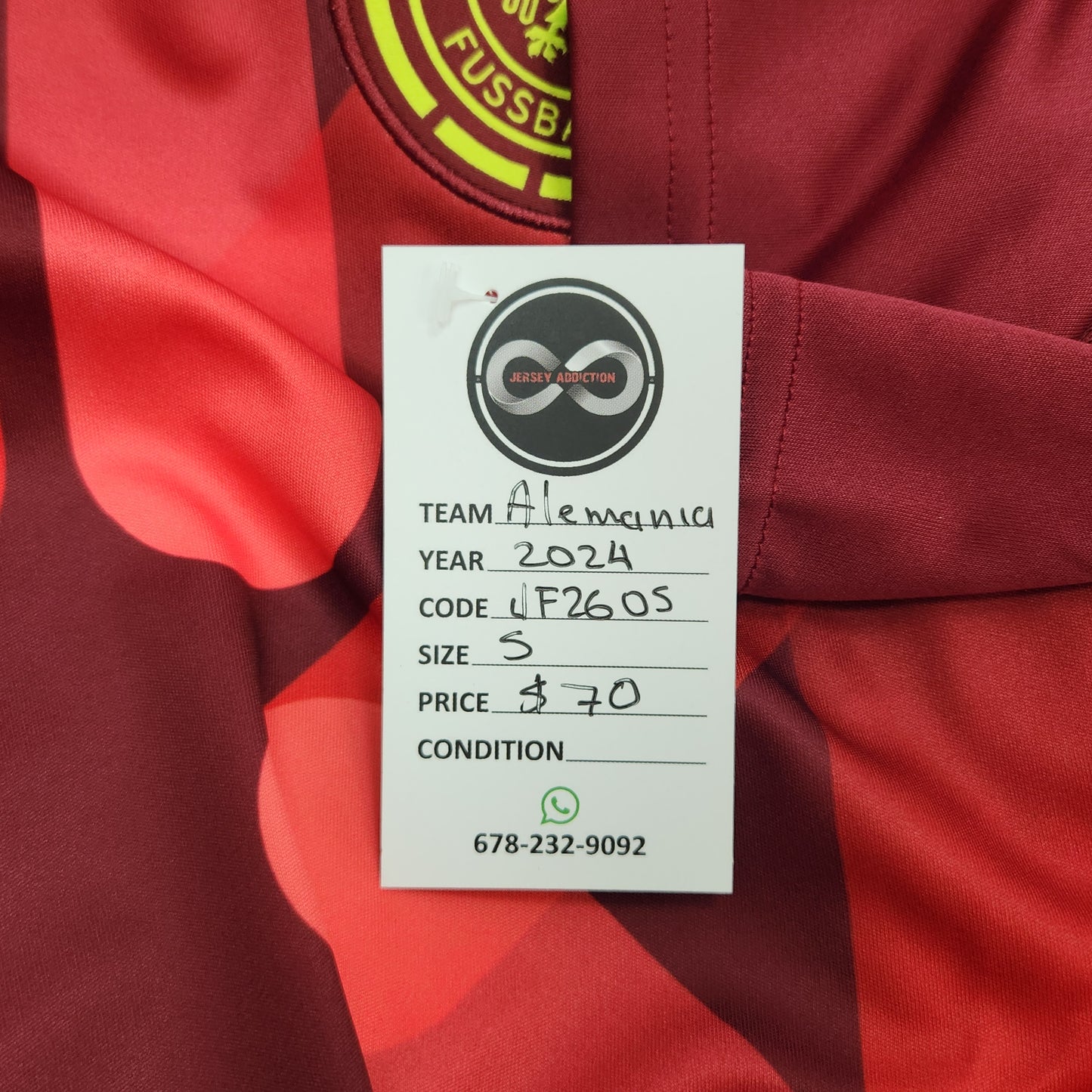 2024 Germany Jersey / Small / 10/10