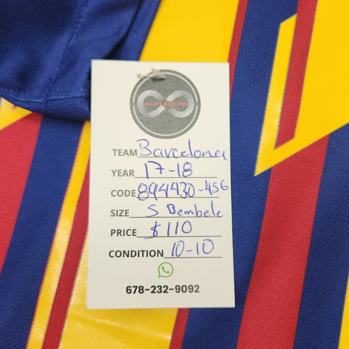 2017-18 FC Barcelona O.Dembele 11 Home Jersey / Small / 10/10