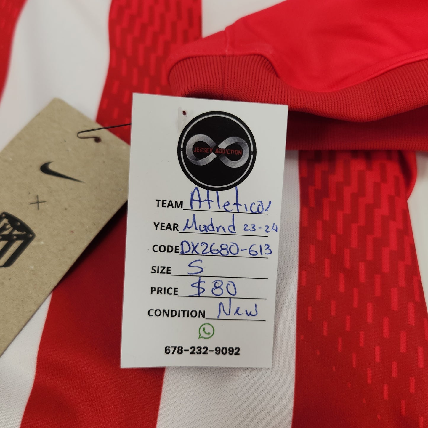2023-24 Atletico Madrid Home Jersey / Small / New