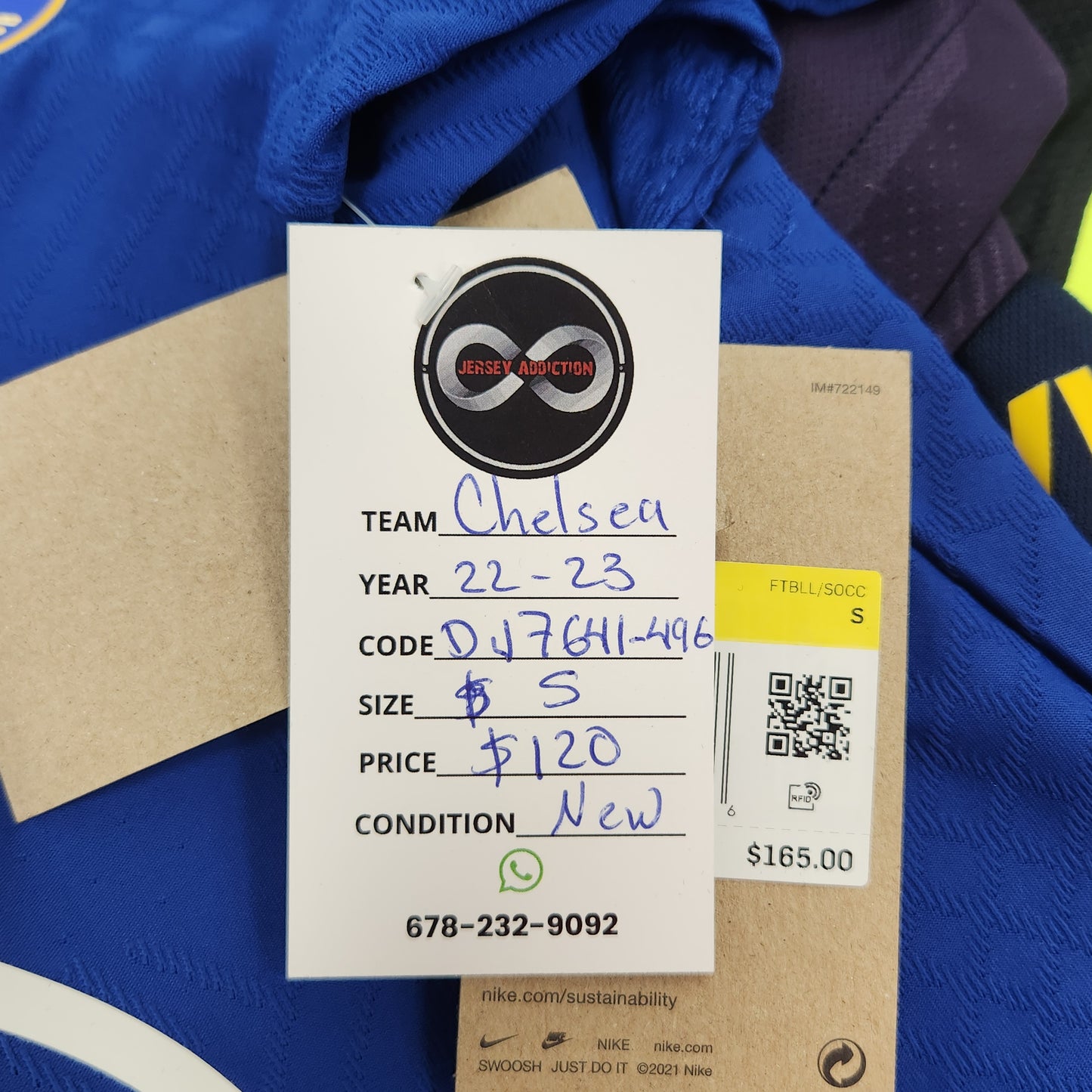 2022-23 Chelsea FC Home Jersey / Small / New