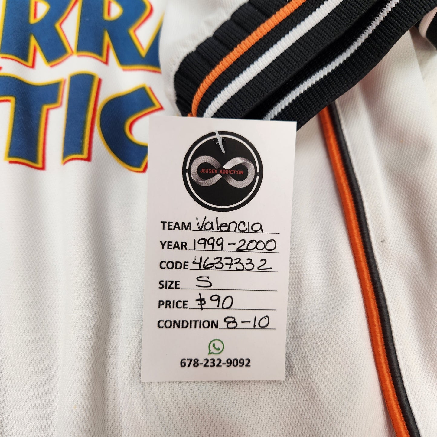 1999-2000 Valencia Home Jersey / Small / 8/10