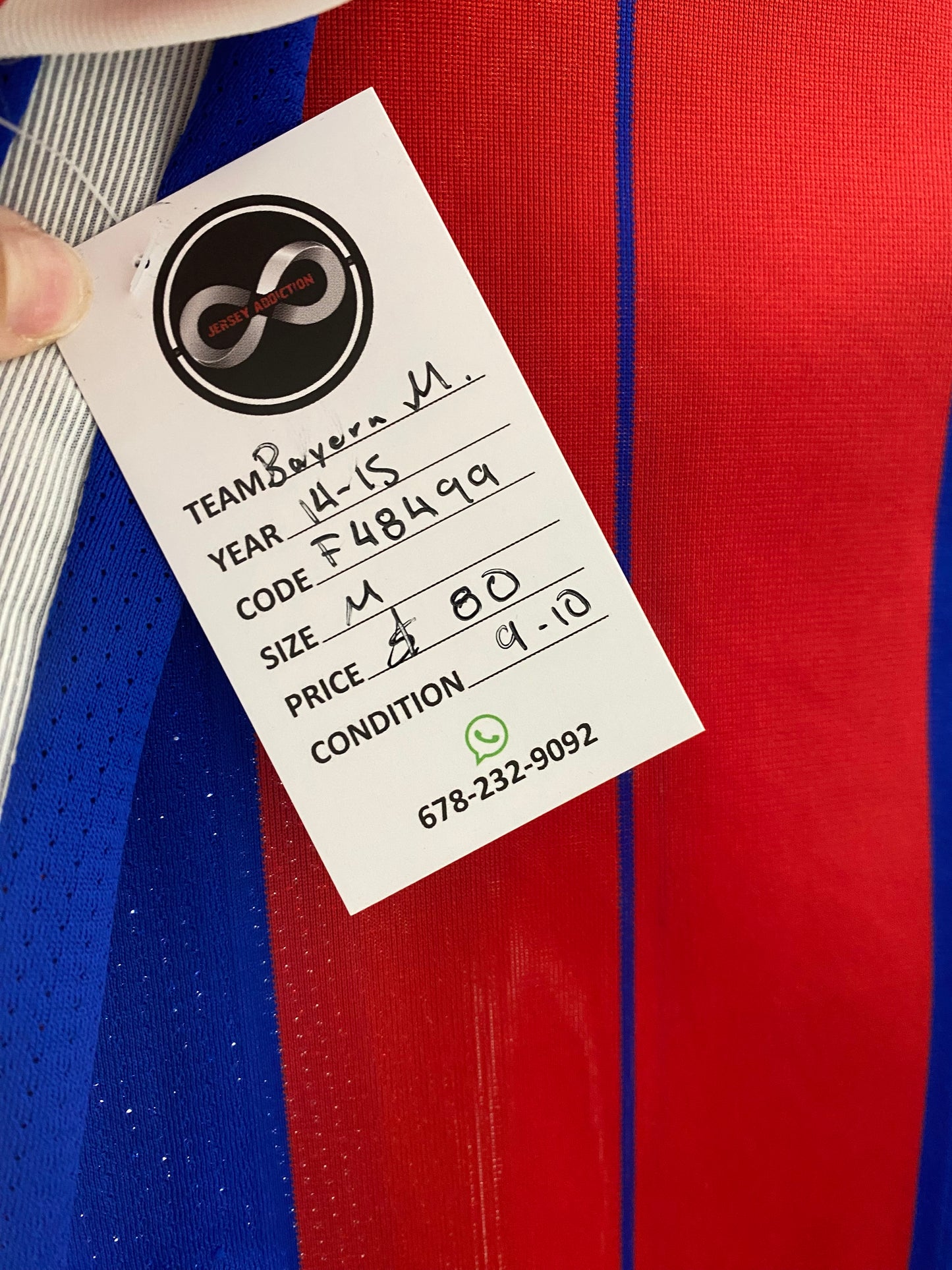 2014-15 Bayern München Home Jersey / Medium / 9/10