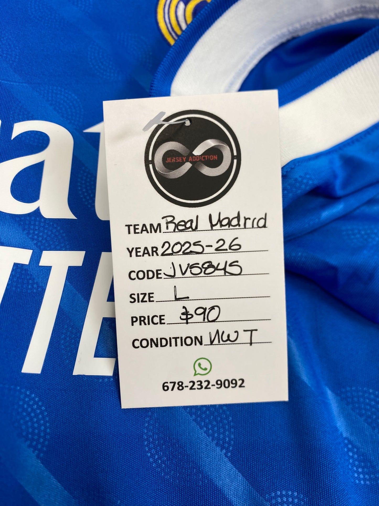 2025-26 Real Madrid Third Jersey / Large / New