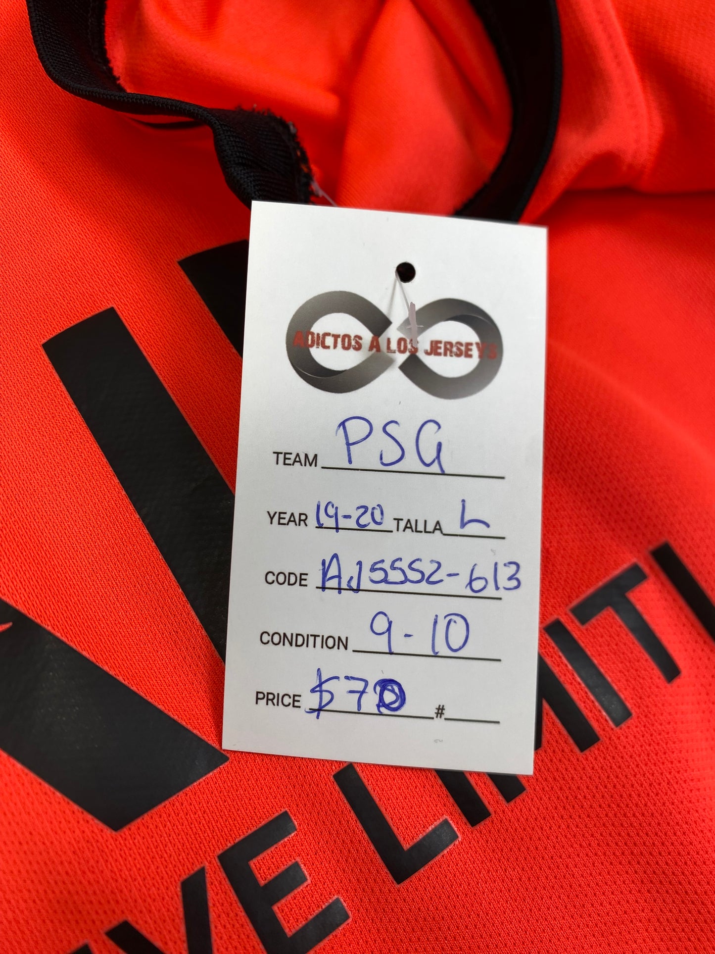 2019-20 Paris Saint-Germain Away Jersey / Large / 9/10