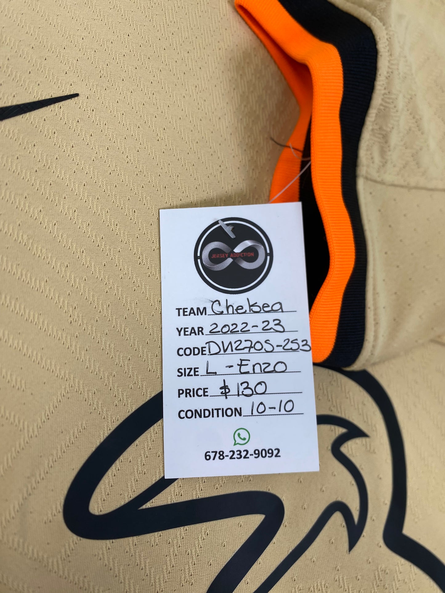 2022-23 Chelsea FC Enzo 5 Third Jersey / Large / 10/10