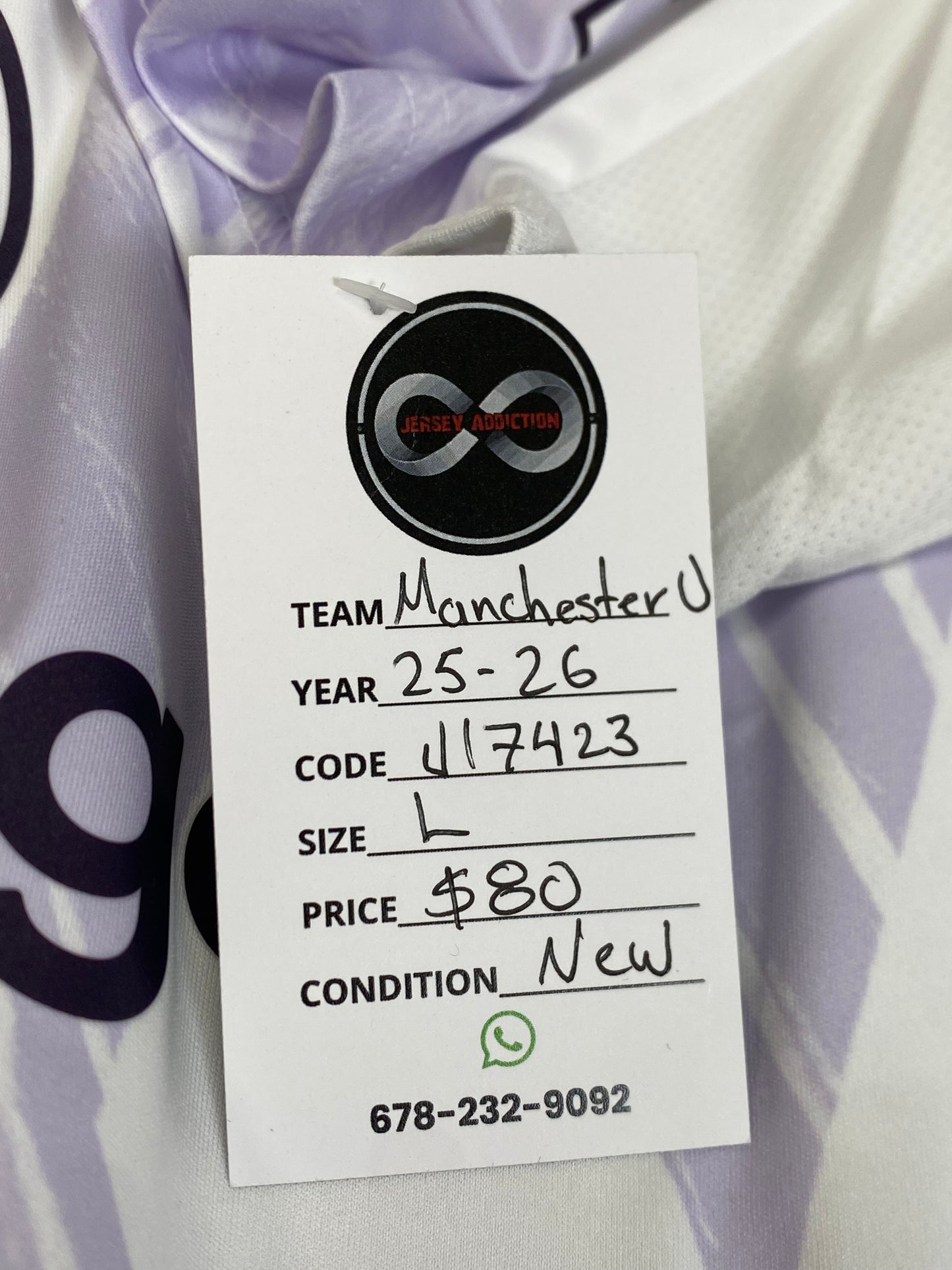 2025-26 Manchester United Away Jersey / Large / New
