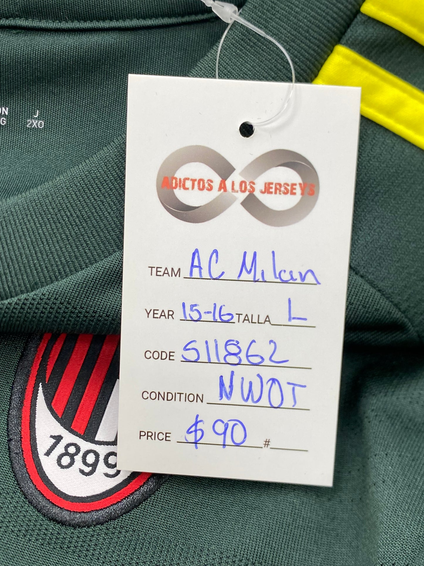 2015-16 AC Milan Third Jersey / Large / New