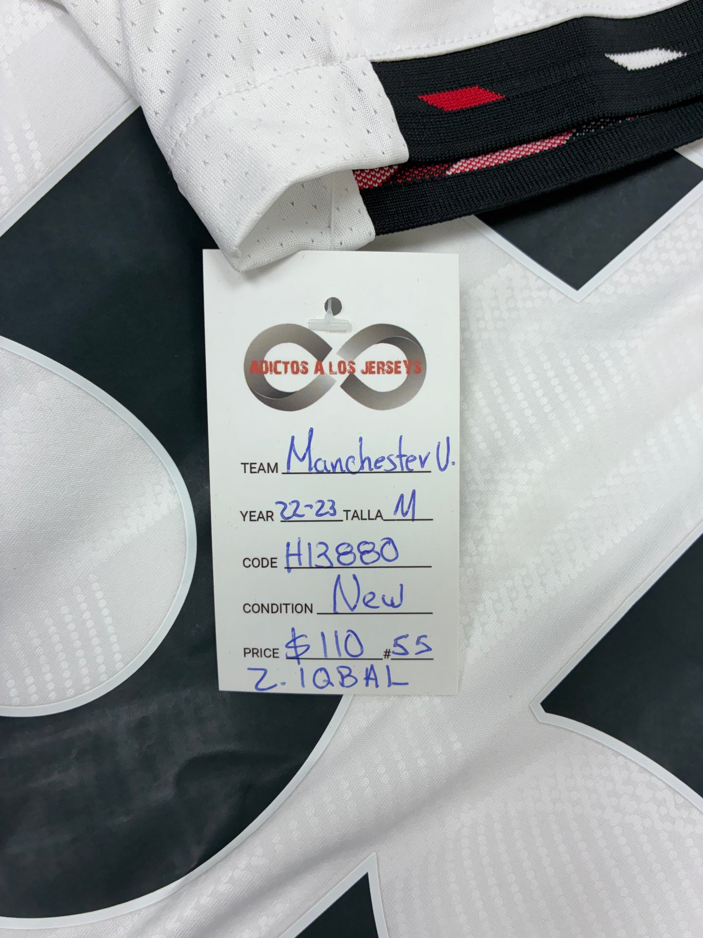 2022-23 Manchester United 55 Z.Iqbal Away Jersey / Medium / New