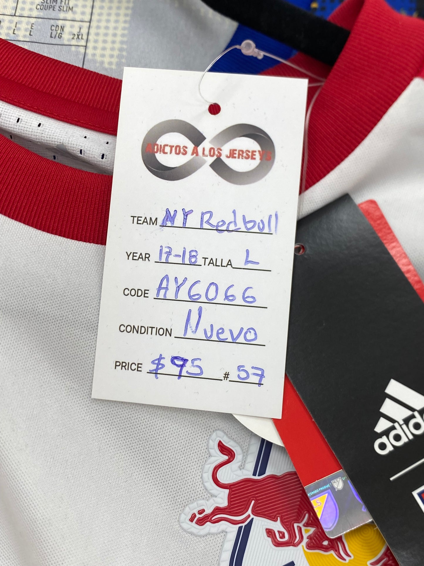 2017-18 New York Red Bulls Home Jersey / Large / New