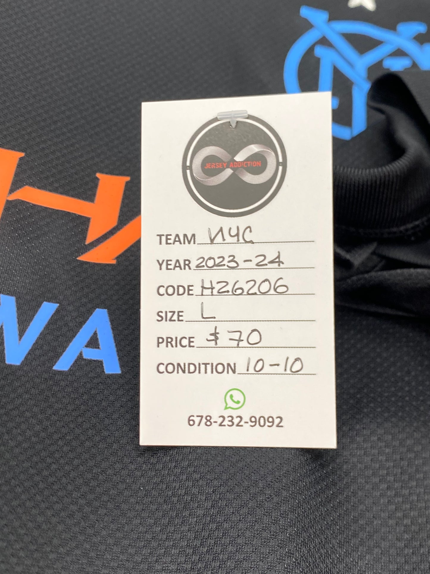 2023-24 New York City FC Away Jersey / Large / 10/10