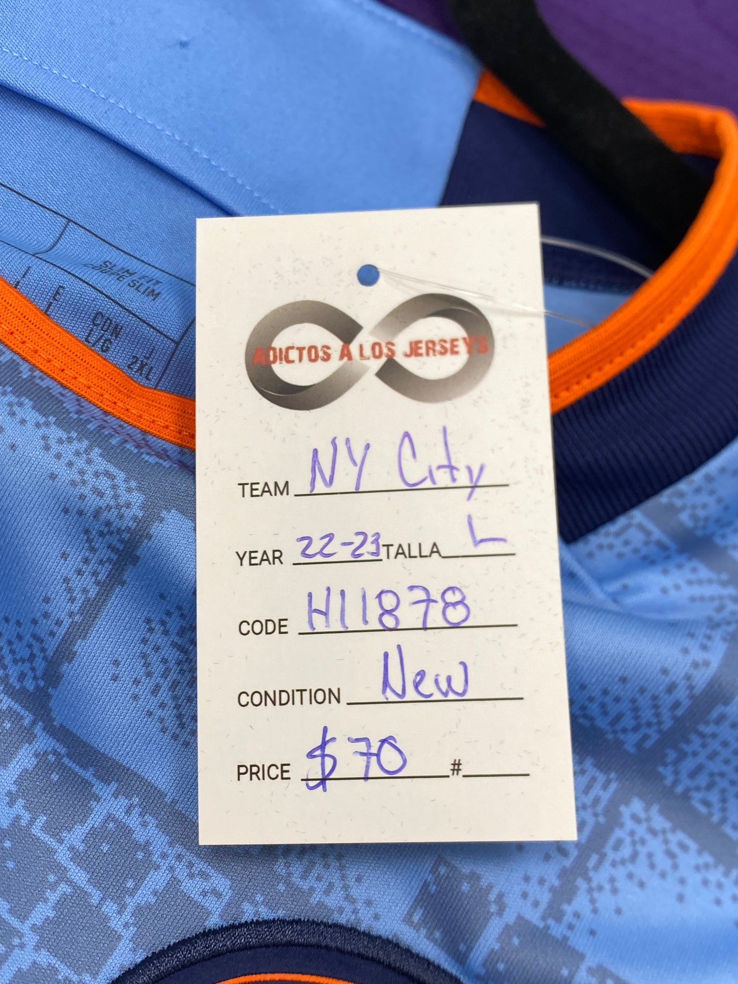 2022-23 New York City FC Home Jersey / Large / New