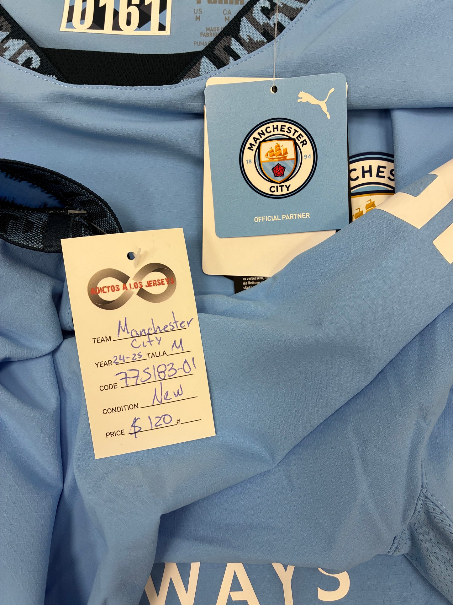 2024-25 Manchester City Player Version Home Jersey / Medium / New