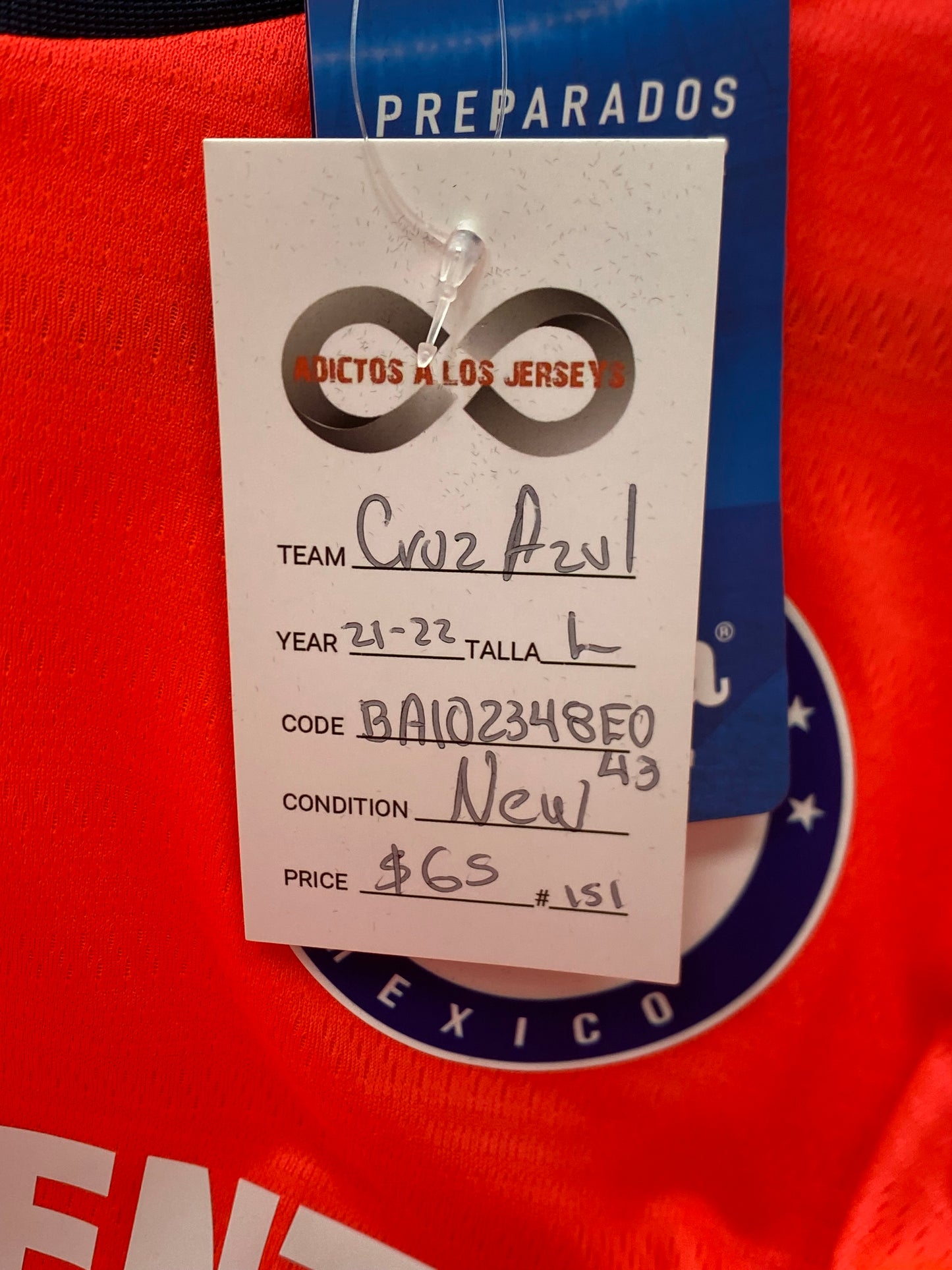 2021-22 Cruz Azul Third Jersey / Large / New