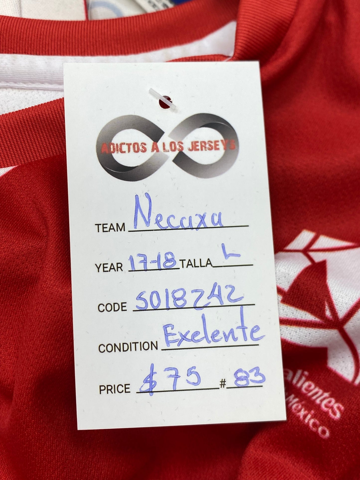 2017-18 Necaxa Home Jersey / Large / Excellent