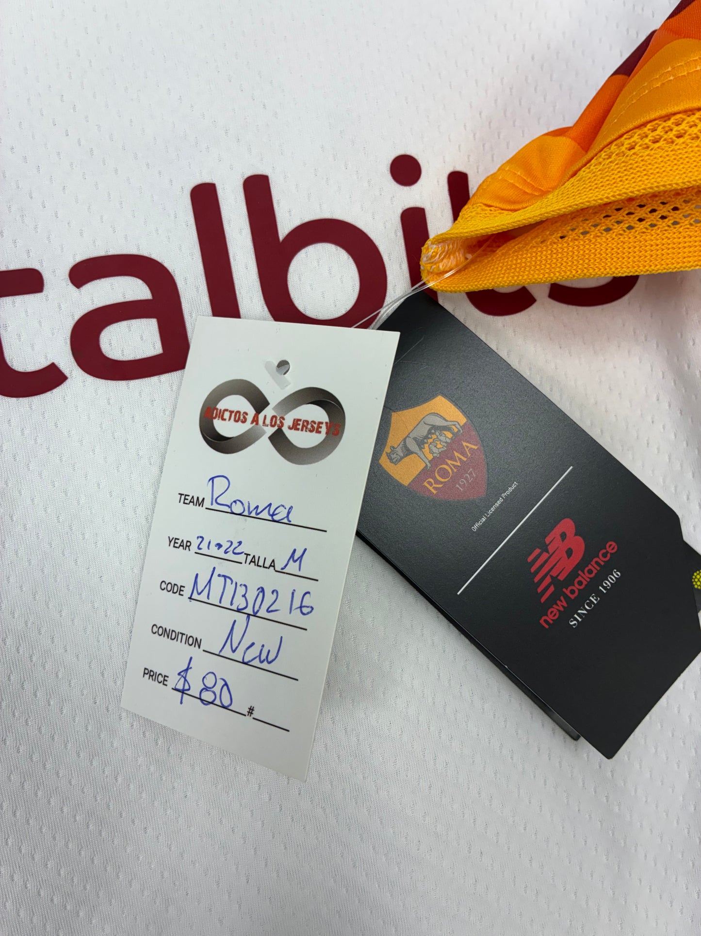 2021-22 AS Roma Away Jersey / Medium / New