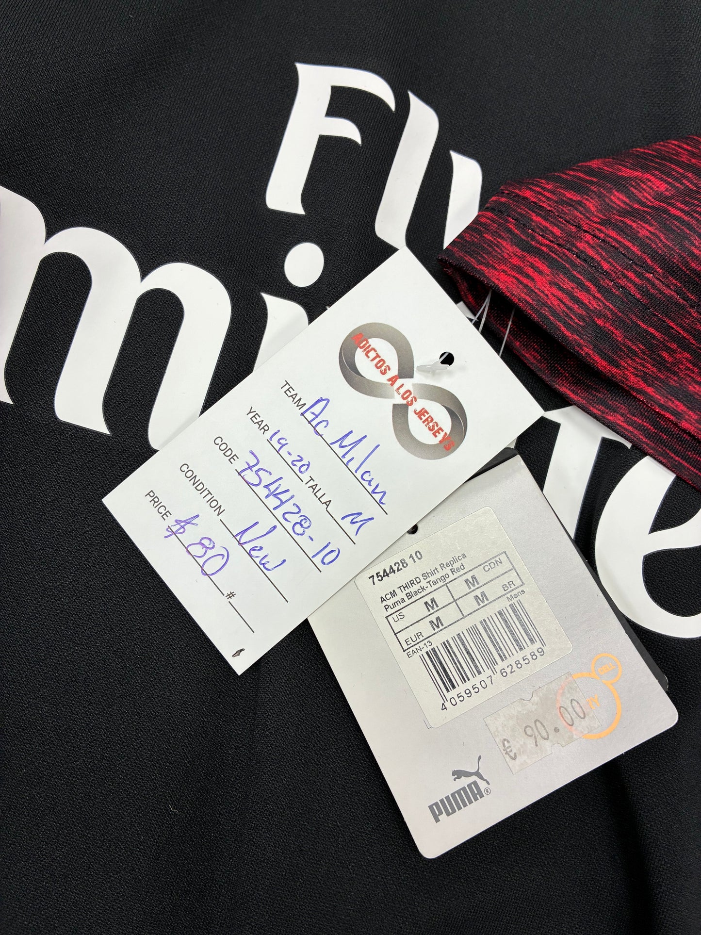 2019-20 AC Milan Train Jersey / Medium / New