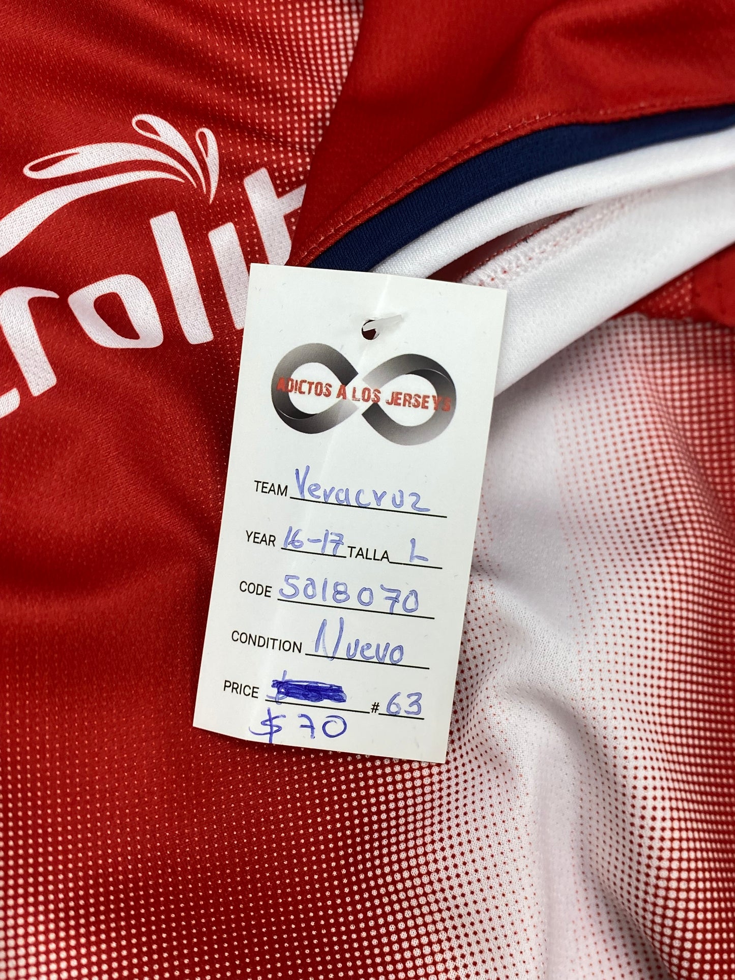 2016-17 Veracruz Home Jersey / Large / New