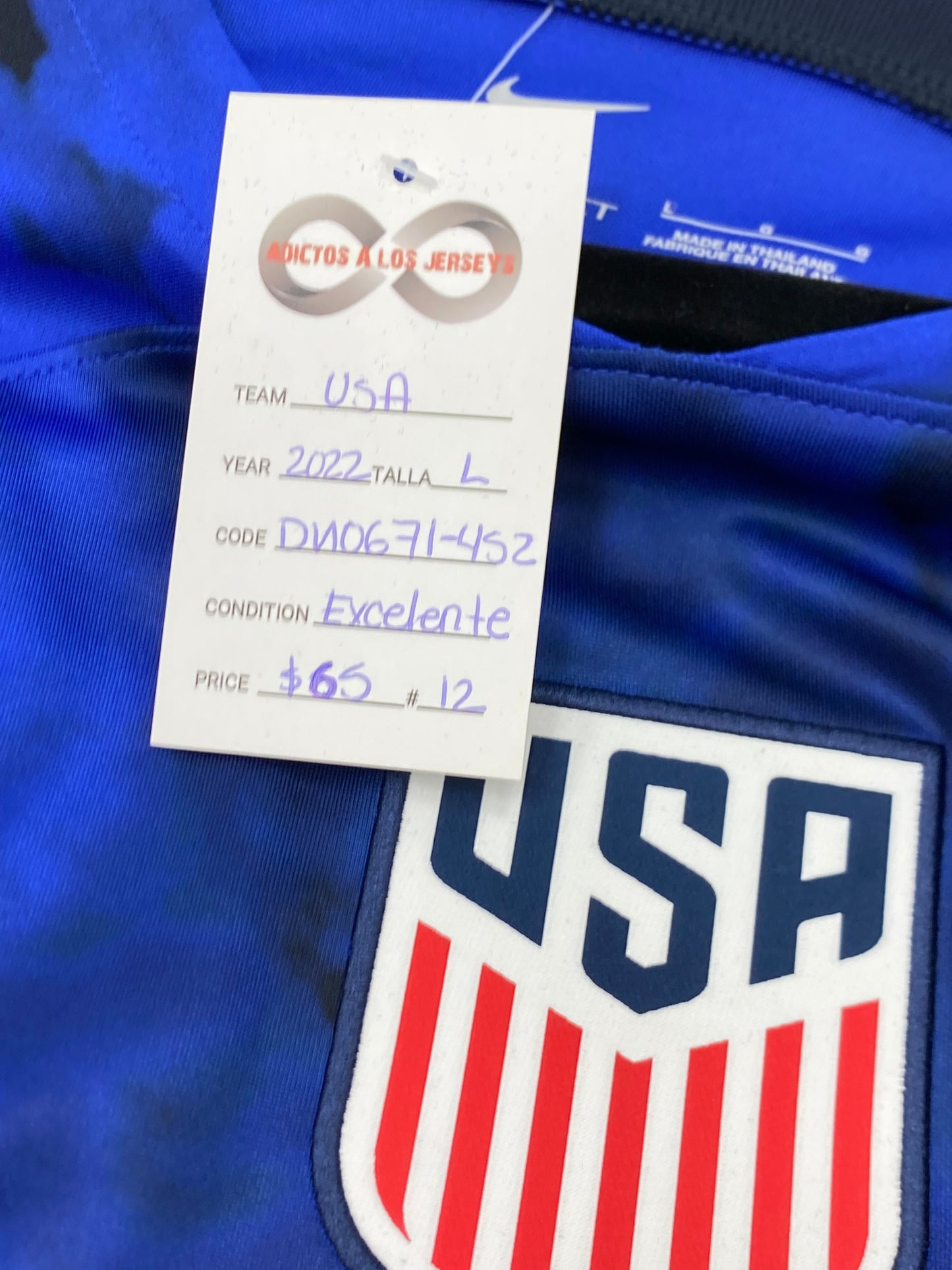 2022 USA Away Jersey / Large / Excellent