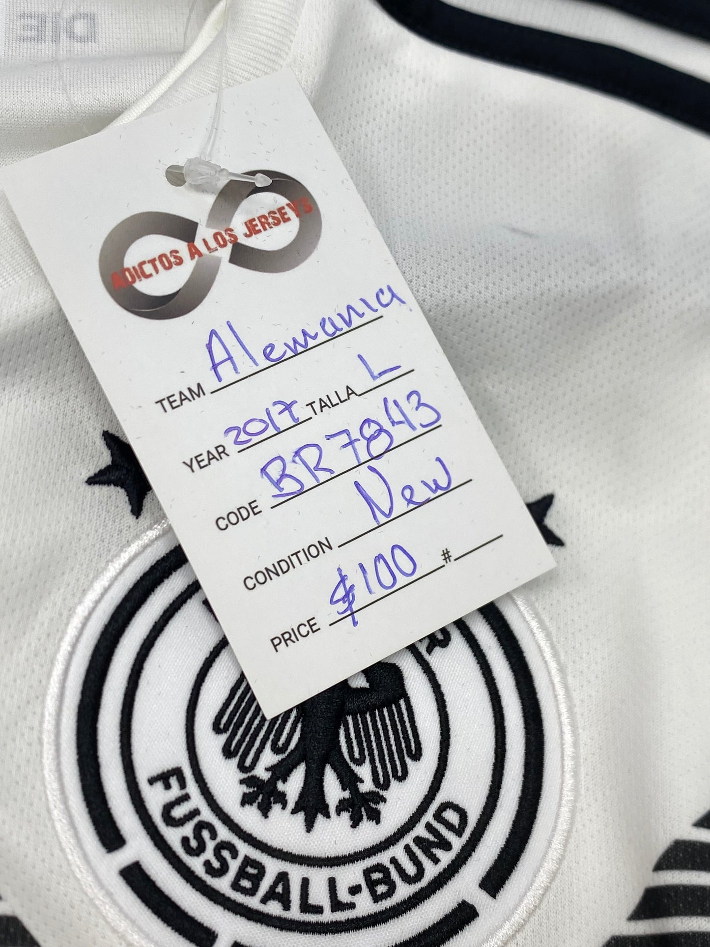 2017 Germany Home Jersey / Large / New