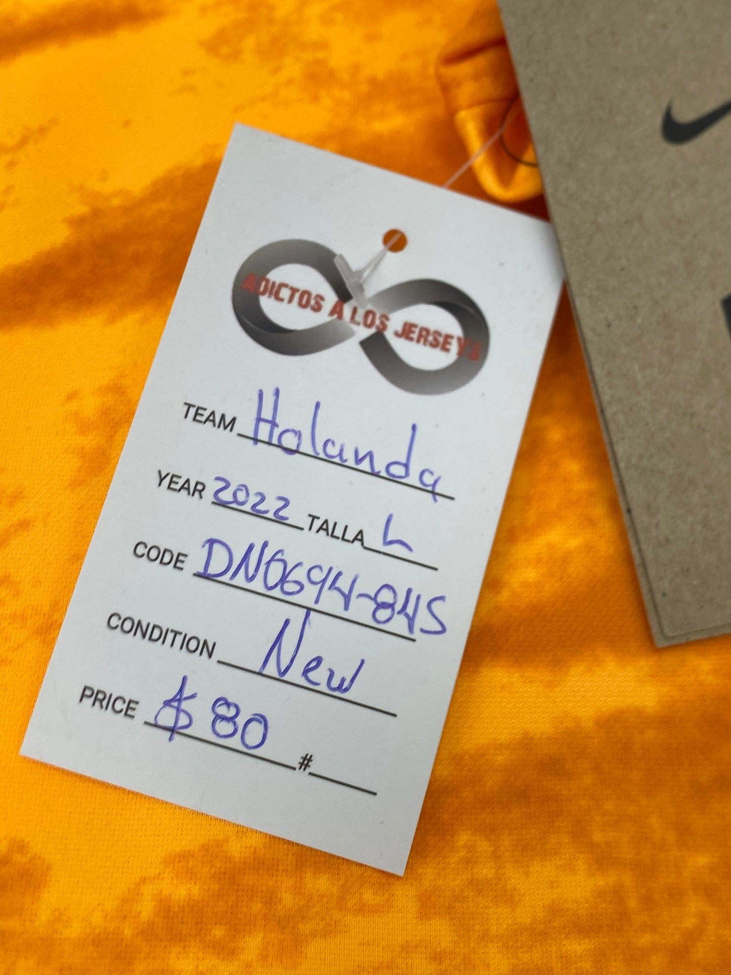 2022 Netherlands Home Jersey / Large / New