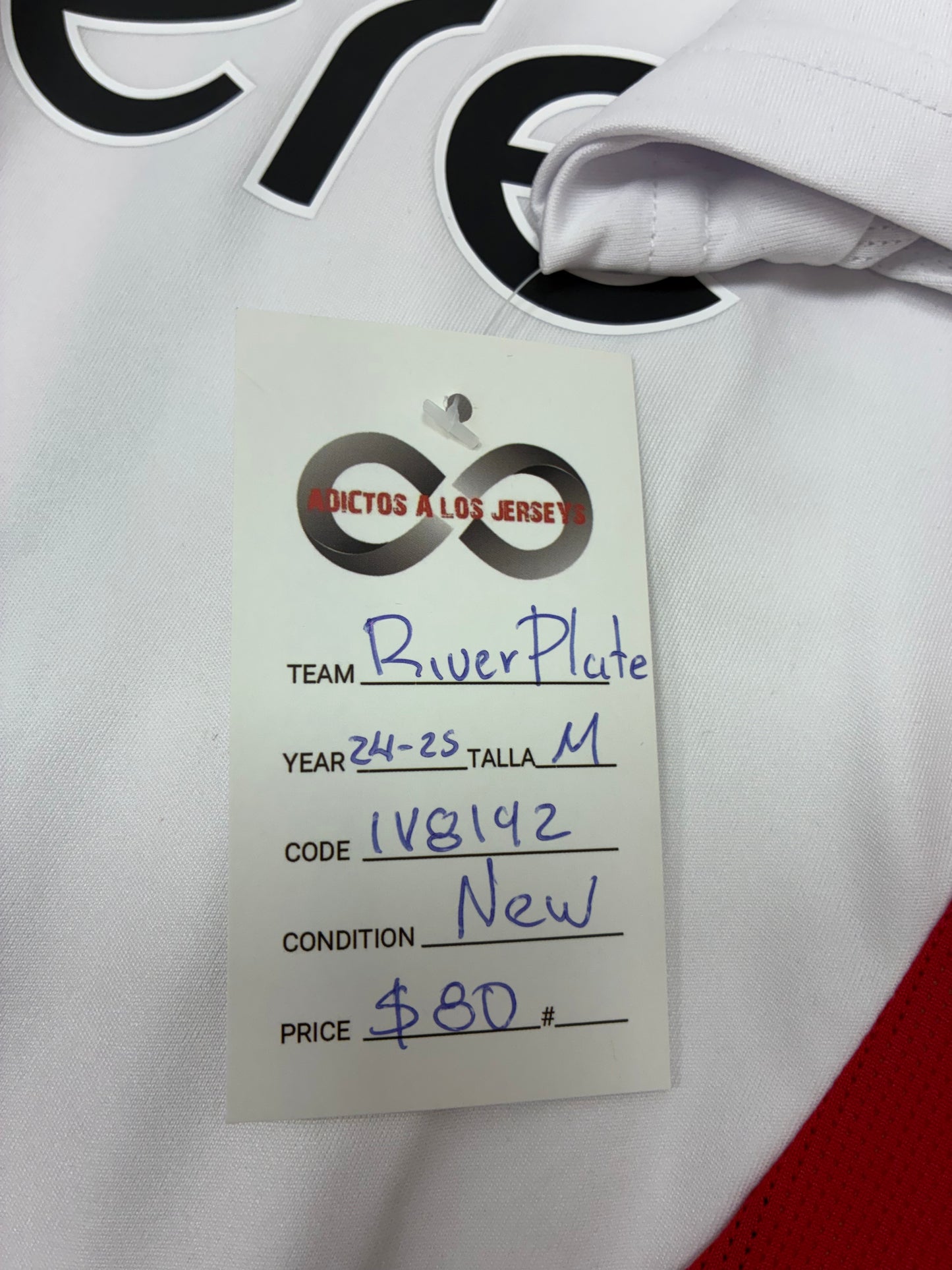 2024-25 River Plate Home Jersey / Medium / New