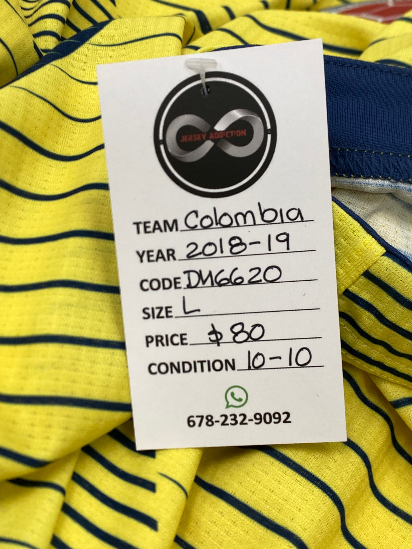2018-19 Colombia Home Jersey / Large / 10/10