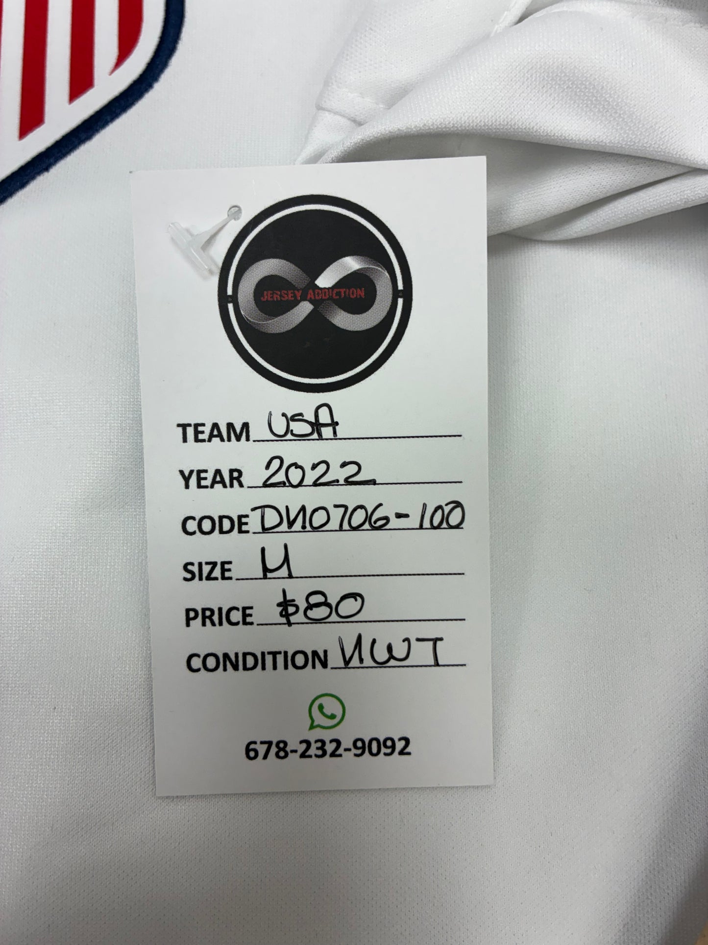 2022 USA Home Jersey / Medium / New