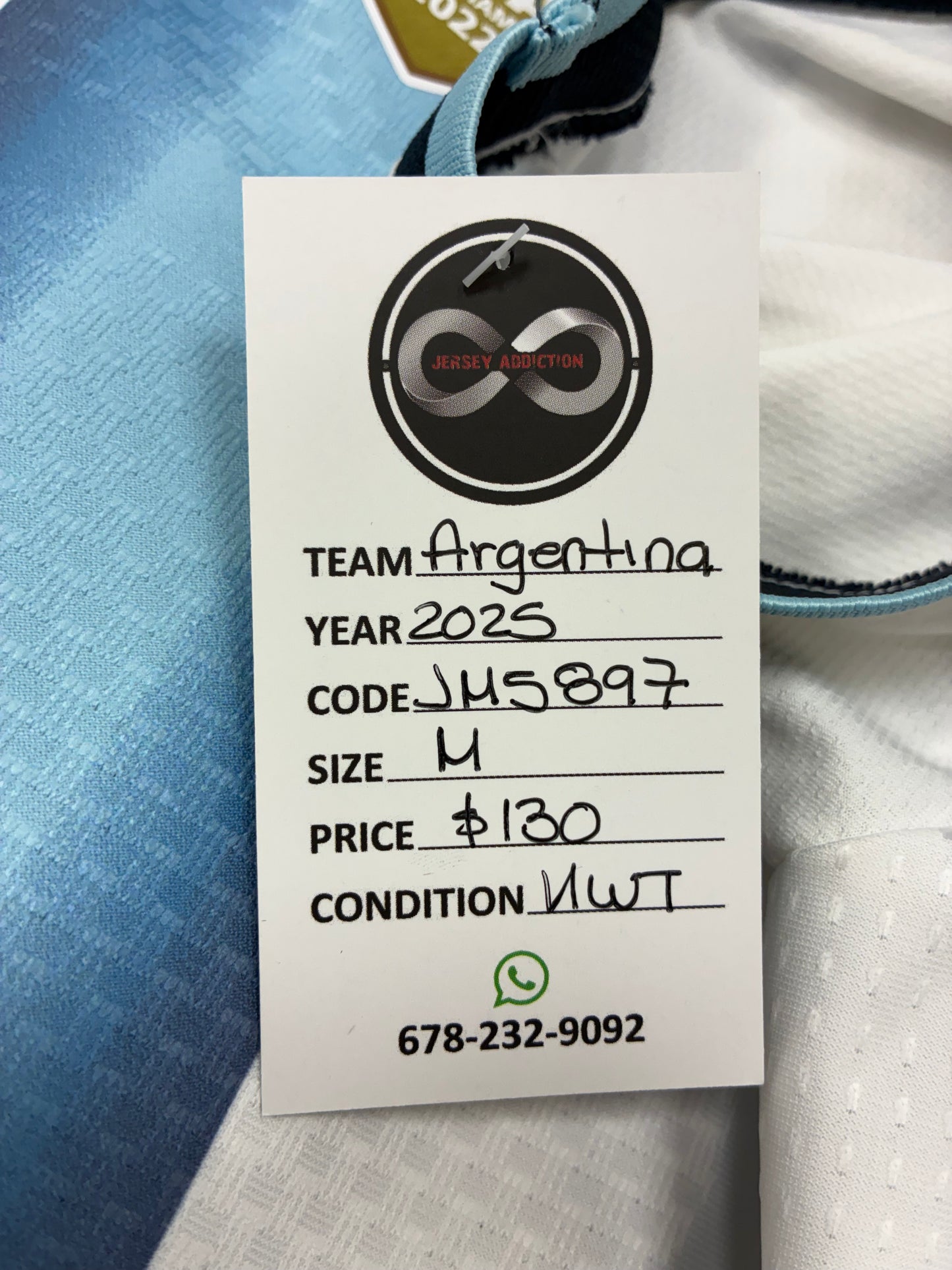 2025 Argentina Player Version Home Jersey / Medium / New