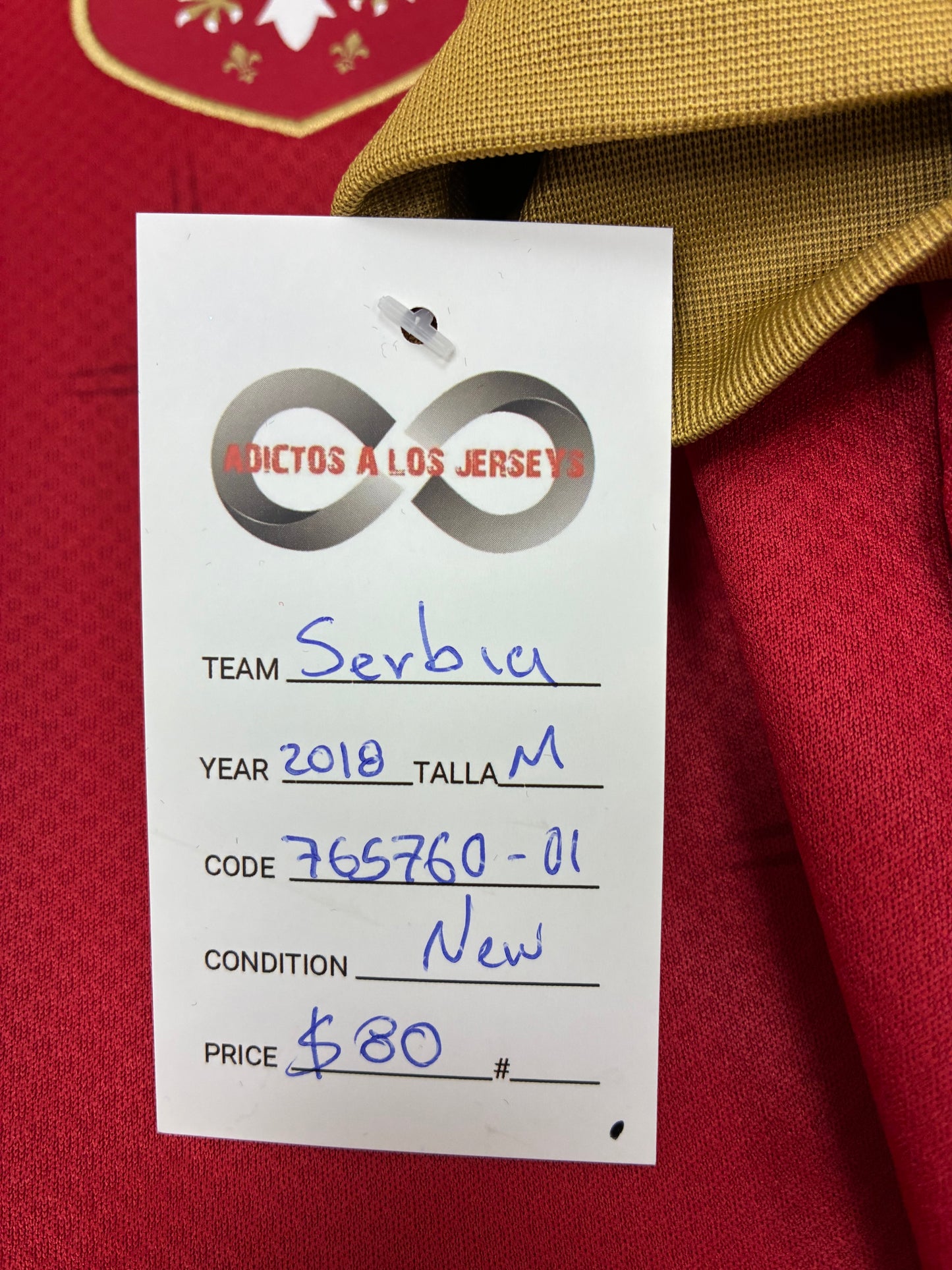 2022 Serbia Home Jersey / Medium / New