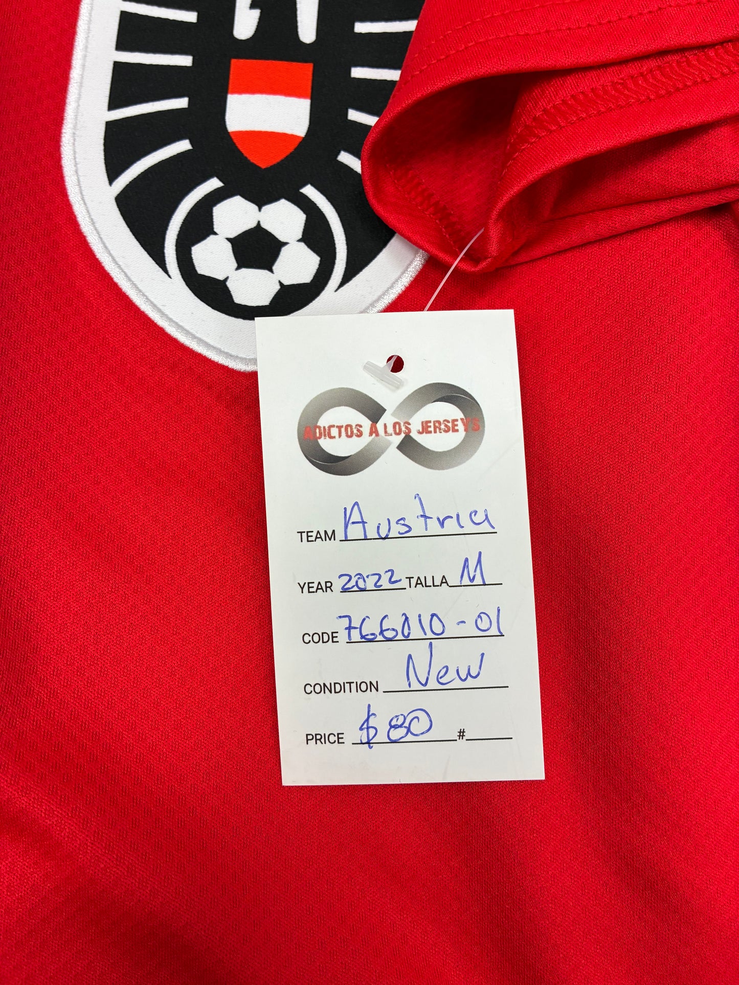2022 Austria Home Jersey / Medium / New