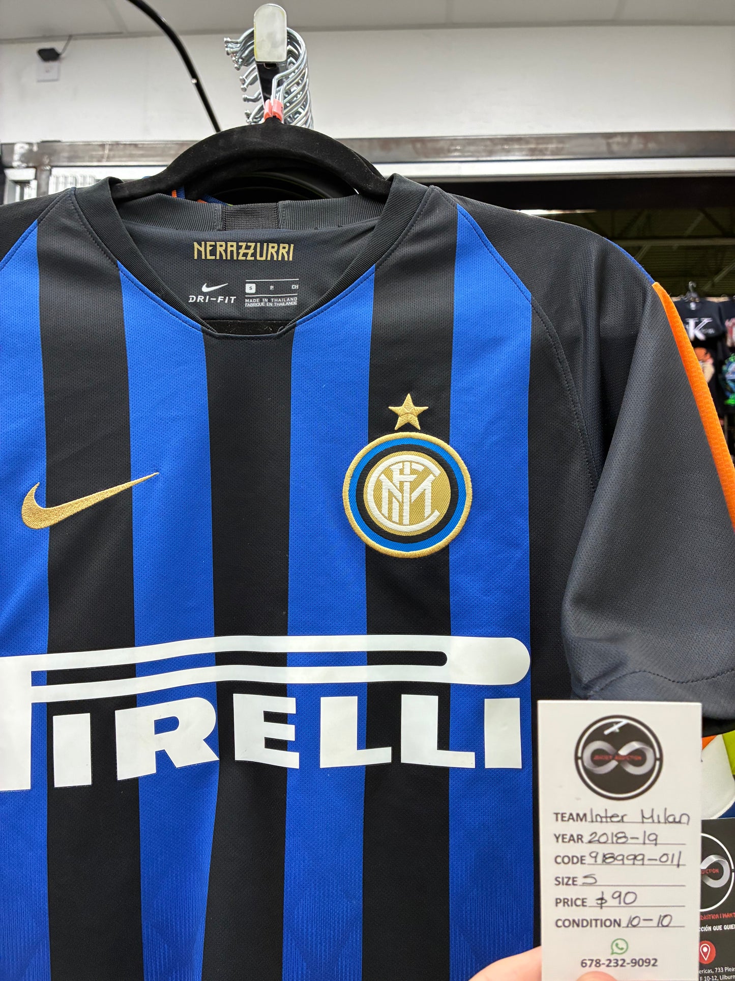 2018-19 Inter Milan Home Jersey tag